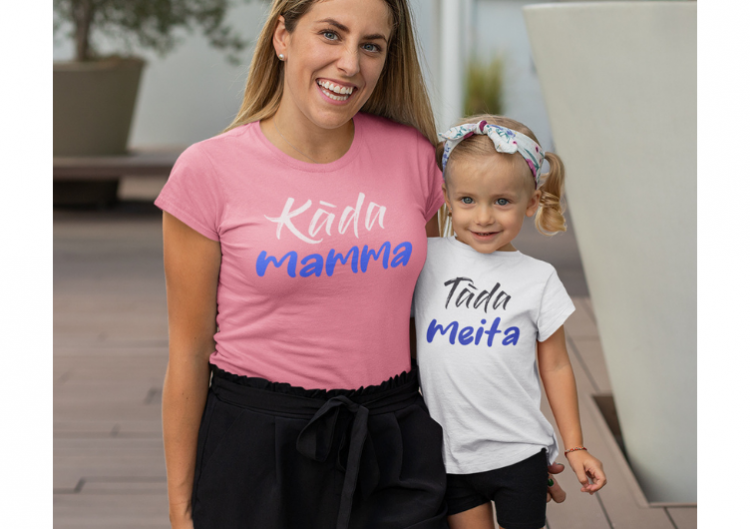 T-kreklu komplekts mammai un meitai "Kāda mamma, tāda meita"