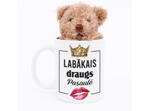 Lācītis un krūzīšu komplekts "Labākais draugs pasaulē"