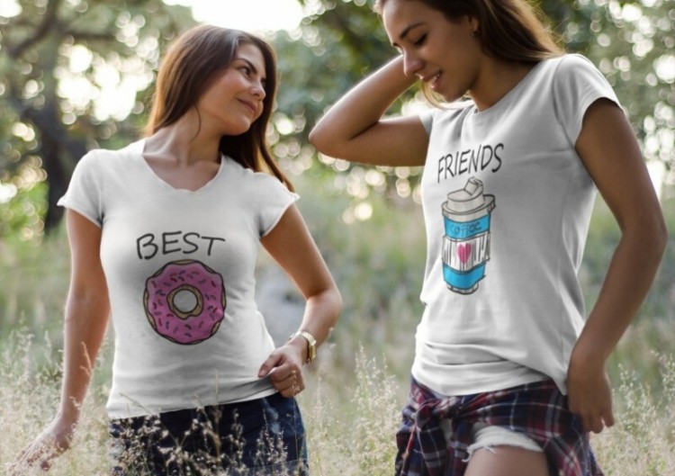 Sieviešu T-kreklu komplekts "Best Friends"
