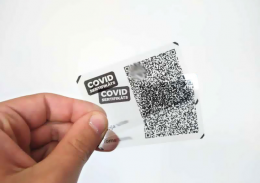 Stilīgs COVID ID ar QR kodu