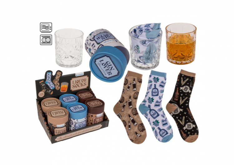 Dāvanu komplekts "Drinks" (glāze + zeķes)