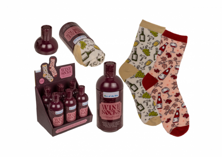 Sarkanvīna un baltvīna zeķes, 2 pāri