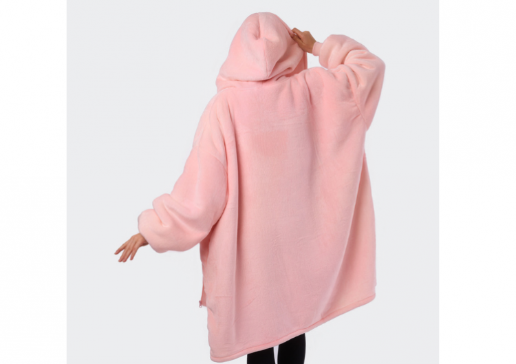 BARAMOOR džemperis - pleds ar rāvējslēdzēju "Light Pink"