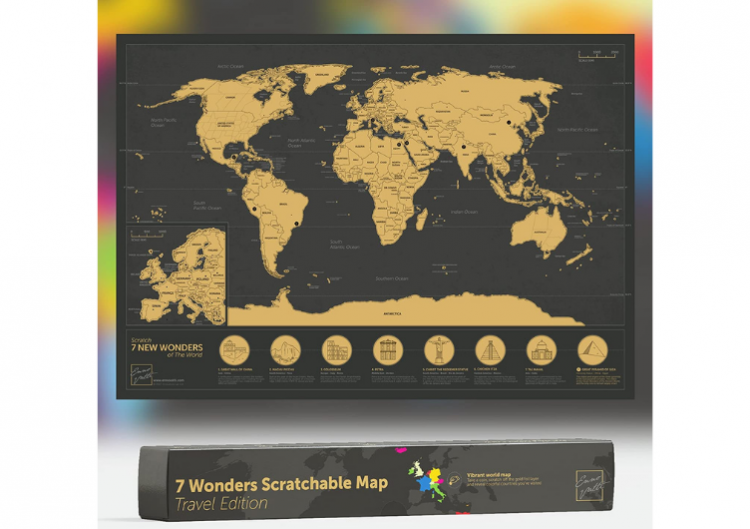 Nokasāmā Enno Vatti pasaules karte "7 pasaules brīnumi" (A3)