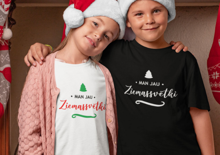 Bērnu t-krekls "Man jau Ziemassvētki"