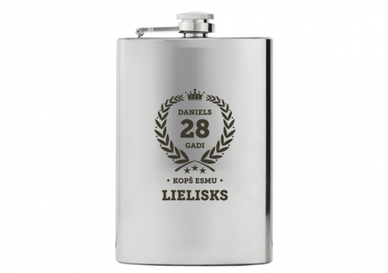 Blašķe "Lielisks" ar Jūsu izvēlētu vārdu un gadiem (240ml)