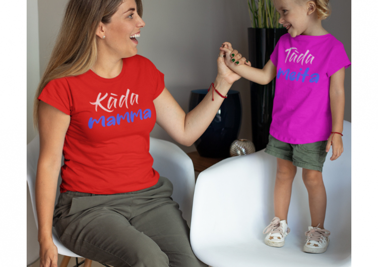T-kreklu komplekts mammai un meitai "Kāda mamma, tāda meita"