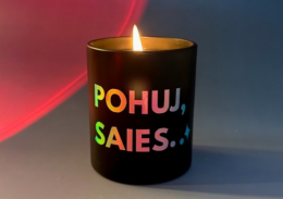 Sojas vaska svece "POHUJ SAIES"