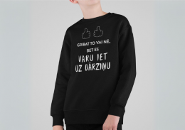 Bērnu džemperis "Varu iet uz dārziņu" (bez kapuces)