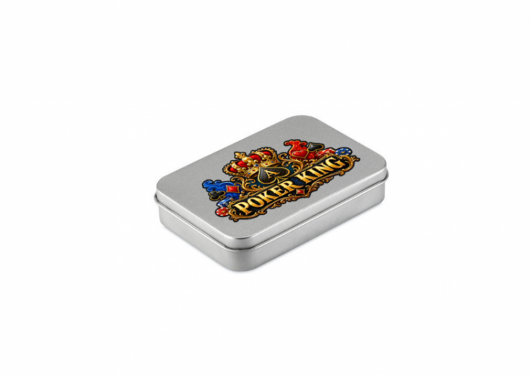 Metāla kastīte kāršu kavai "Poker King"