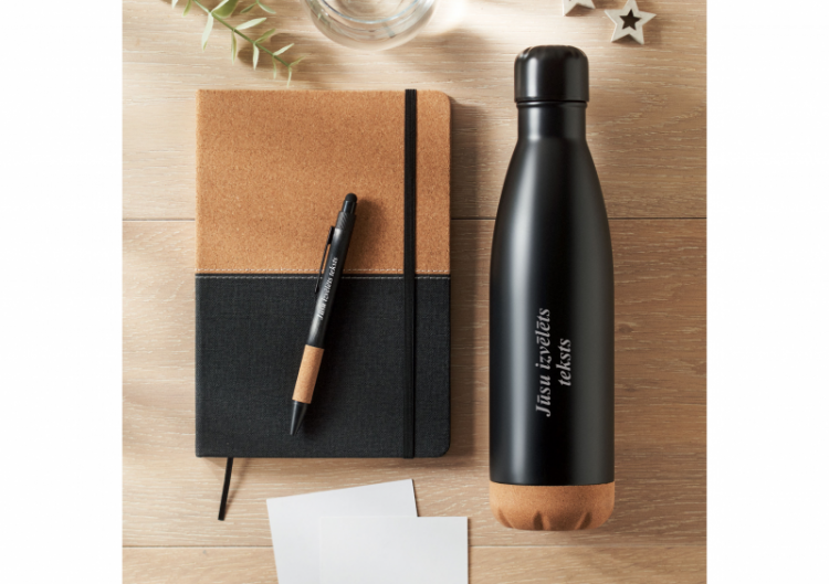 Ilgtspējīga dāvanu komplekts "ECO Black" ar Jūsu izvēlētu tekstu