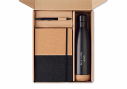 Ilgtspējīga dāvanu komplekts "ECO Black" ar Jūsu izvēlētu tekstu