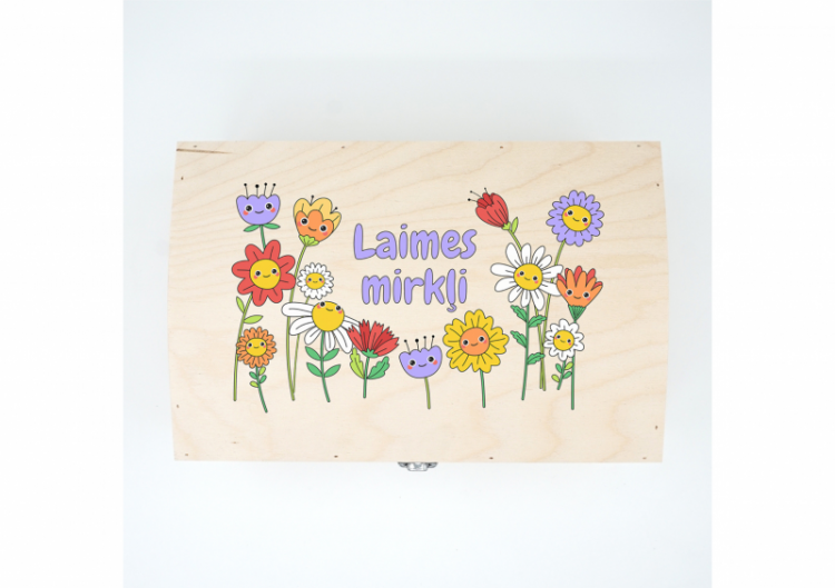 Koka kastīte "Laimes mirkļi"