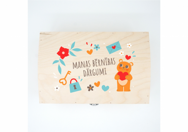 Koka kastīte "Manas bērnības dārgumi"