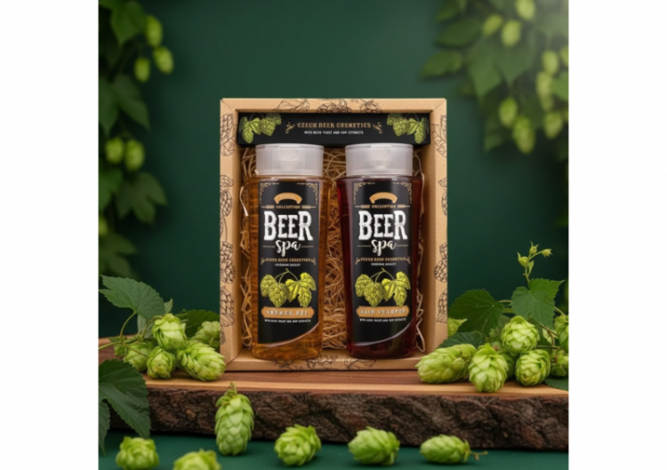 "BEER SPA" alus kosmētikas komplekts - dušas želeja (250ml) un šampūns (250ml)