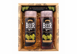 "BEER SPA" alus kosmētikas komplekts - dušas želeja (250ml) un šampūns (250ml)