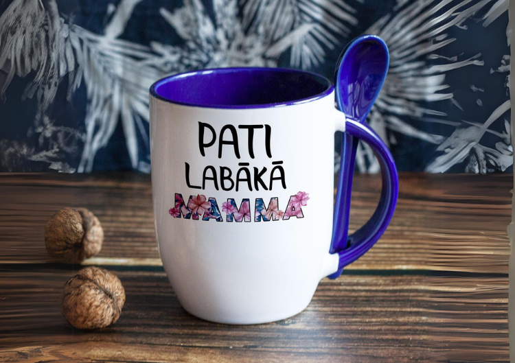 Krūzīte ar karoti "Pati labākā mamma"