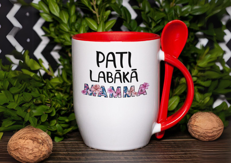 Krūzīte ar karoti "Pati labākā mamma"