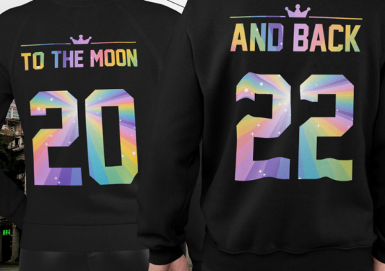 Unisex džemperu komplekts "To the moon and back" (bez kapuces)
