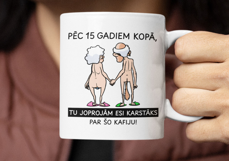 Krūze "Karstāks par šo kafiju" ar gadu pēc izvēles