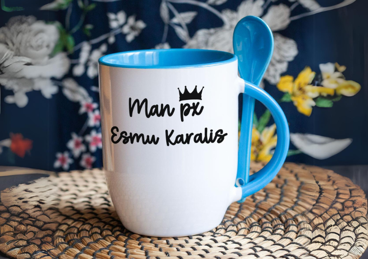 Krūze ar karoti "Es esmu karalis"