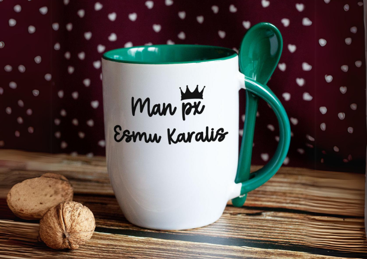 Krūze ar karoti "Es esmu karalis"