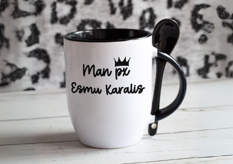 Krūze ar karoti "Es esmu karalis"