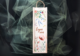Koka pudeļu kaste "Līgas vīns"
