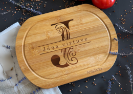 Ovāls bambusa virtuves dēlis "Jāņa virtuve"