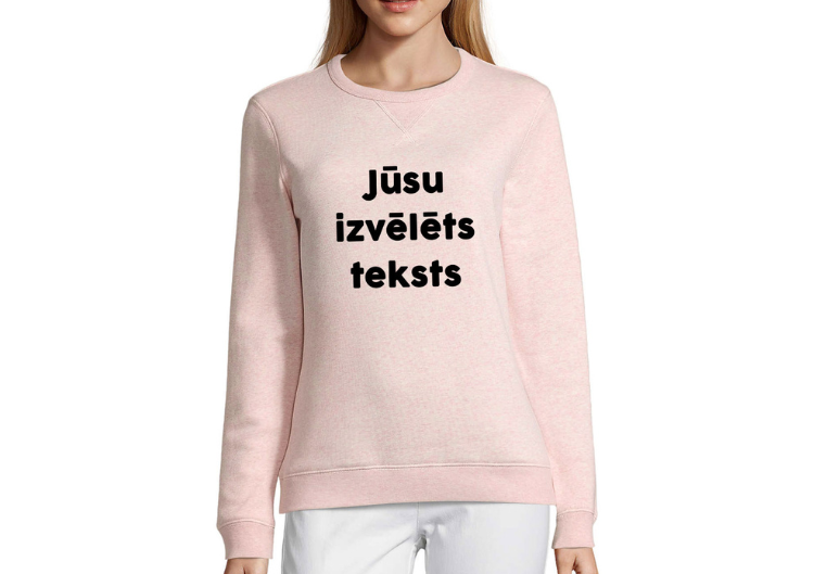 Sieviešu pasteļkrāsas "Sully" džemperis ar uzrakstu pēc izvēles