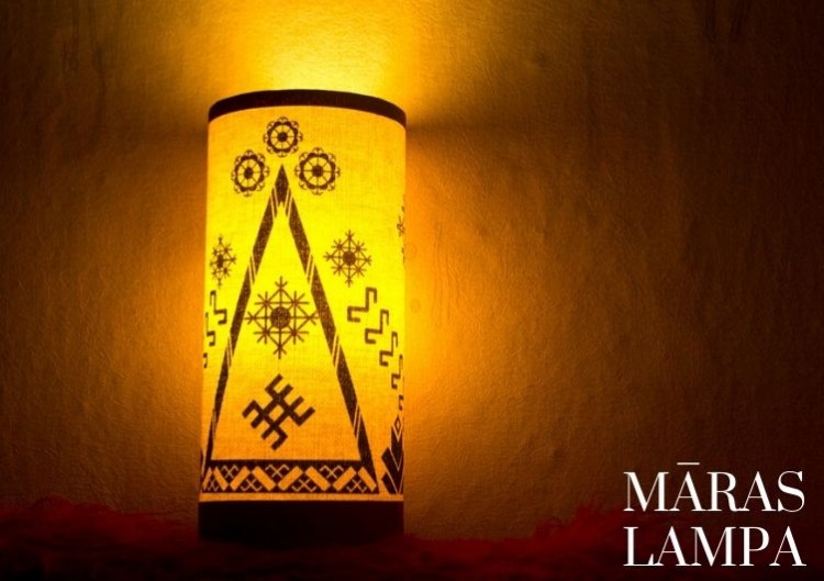 Tējas lampas ar latviešu zīmēm