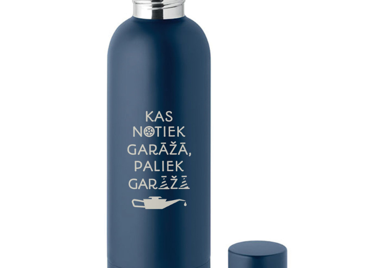 Metāla termopudele "Paliek garāža" (500ml)