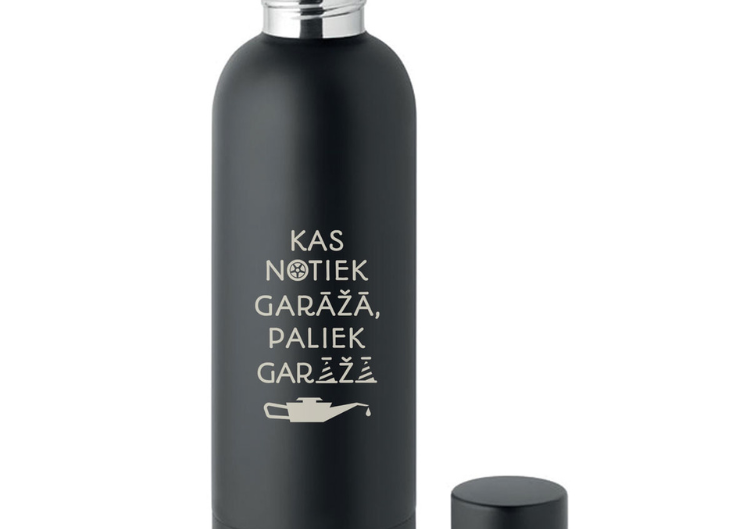 Metāla termopudele "Paliek garāža" (500ml)