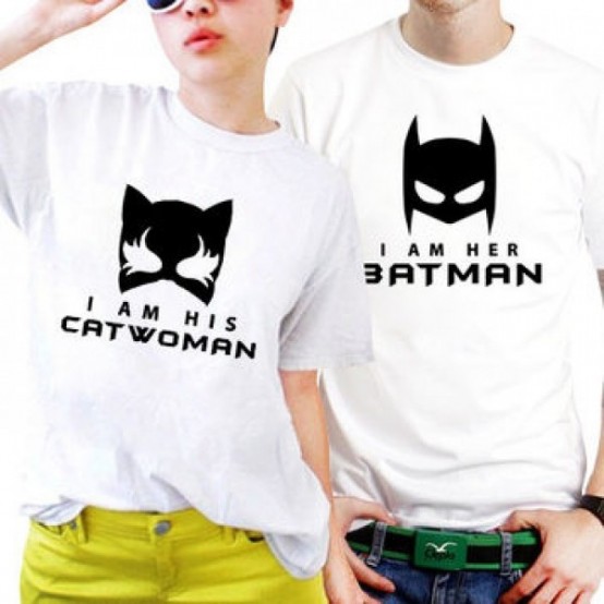 T-kreklu komplekts "Batman & Catwoman"