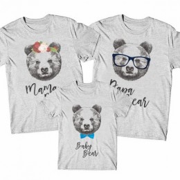 T-kreklu komplekts ģimenei "Lāču ģimene"
