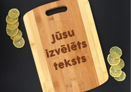  XL bambusa virtuves dēlis ar Jūsu izvēlētu tekstu