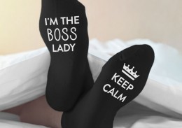 Zeķes „Keep calm.I'm the boss lady“