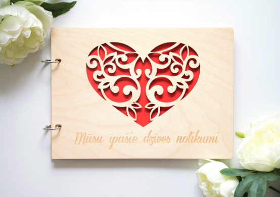 Personalizēts koka foto albums, dizains Nr.12