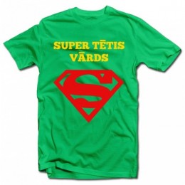 T-krekls "Super tētis" ar vārdu pēc Jūsu izvēles