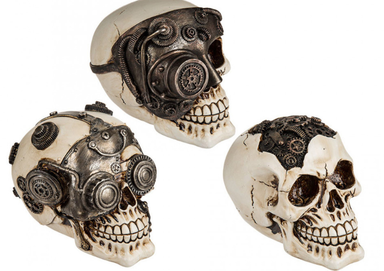 Dekoratīvs galvaskauss "Cyborg Skull"