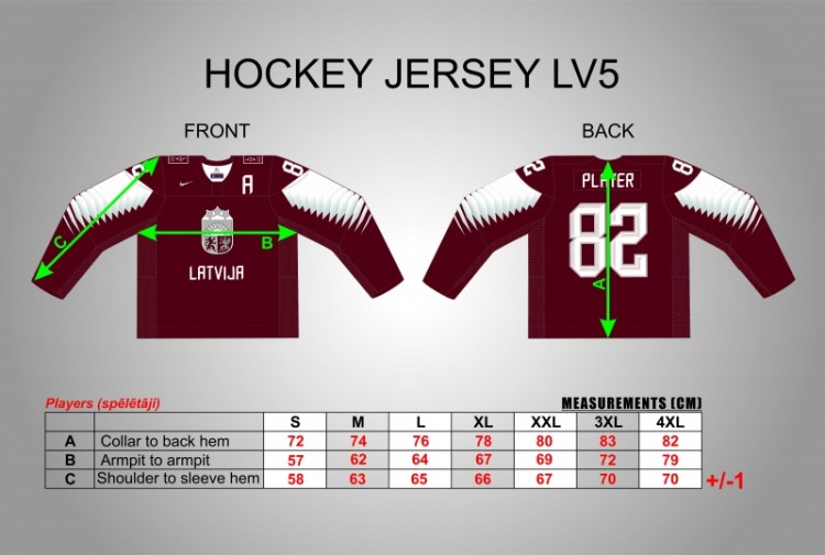 Personalizētais hokeja krekls Latvija