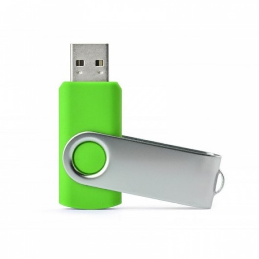 Klasiska USB atmiņas karte ar Jūsu iegravēto tekstu (zaļa, 16GB)