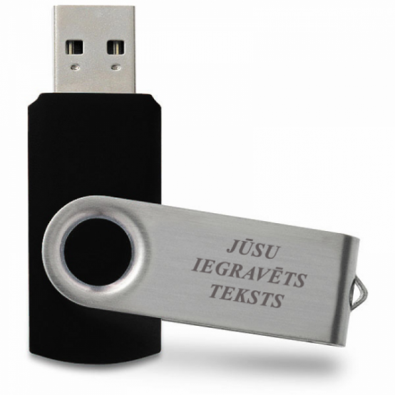 USB atmiņas karte ar gravēšanas tekstu pēc Jūsu izvēles (16 GB)