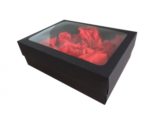 Dāvanu kastīte, melna 280x210x90mm