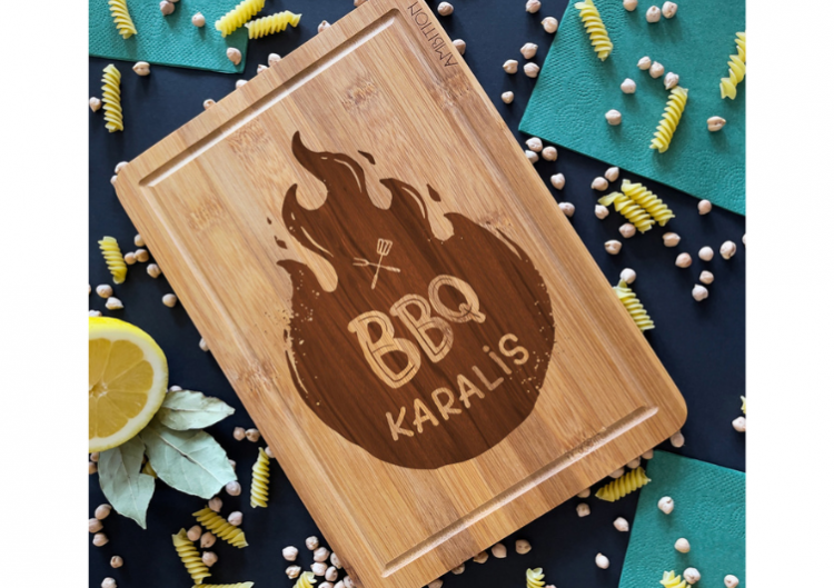 Bambusa virtuves dēlis "BBQ karalis"