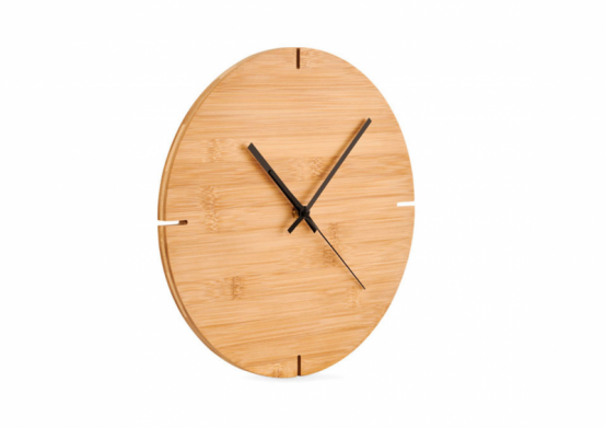 Bambusa sienas pulkstenis bez apdrukas