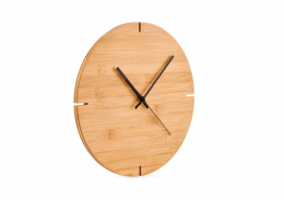 Bambusa sienas pulkstenis bez apdrukas