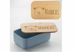 Pusdienu kārba "BEIBABOX - lācītis" ar Jūsu izvēlētu vārdu