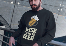 Džemperis "Wish you were beer" (bez kapuces)