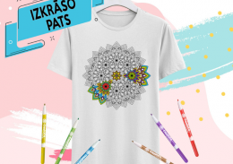 Bērnu t-krekls "Izkrāso pats! Mandala"